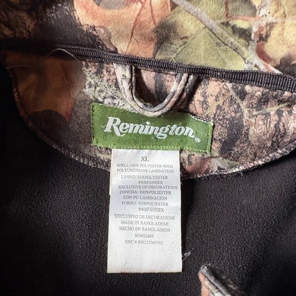 Remington Zip-up Camouflage Jacket Size XL - Picture 3 of 5